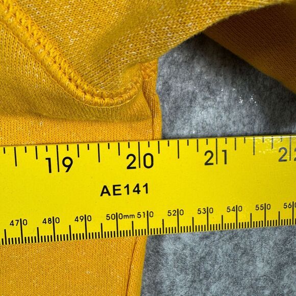 Under Armour Project Rock Hoodie Mens M Yellow Short Sleeve Blood Sweat Respect - Picture 4 of 10